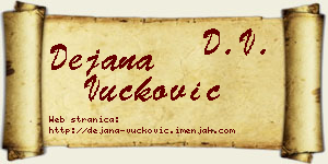 Dejana Vučković vizit kartica